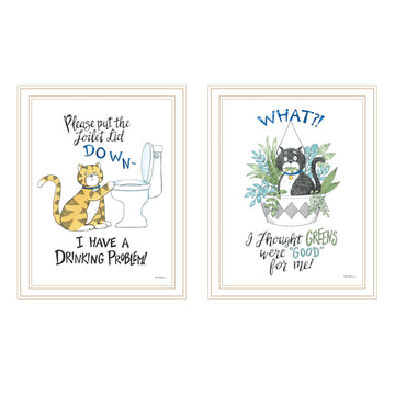 2 Piece Vignette I Have A Drinking Problem Black Framed Wall Art For Living Room, Bedroom Wall Art Print For Home Decor By Deb Strain Multicolor Wood Paper