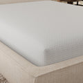 Snow Soft Circular Poly Knit With Heiq Cooling Water Resistant Mattress Protector Twin White Cotton Twin