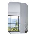 Depot E Shop Mirror Saint Claire, Frameless Round Corners, Looking Glass, Clear Clear Particle Board Particle Board