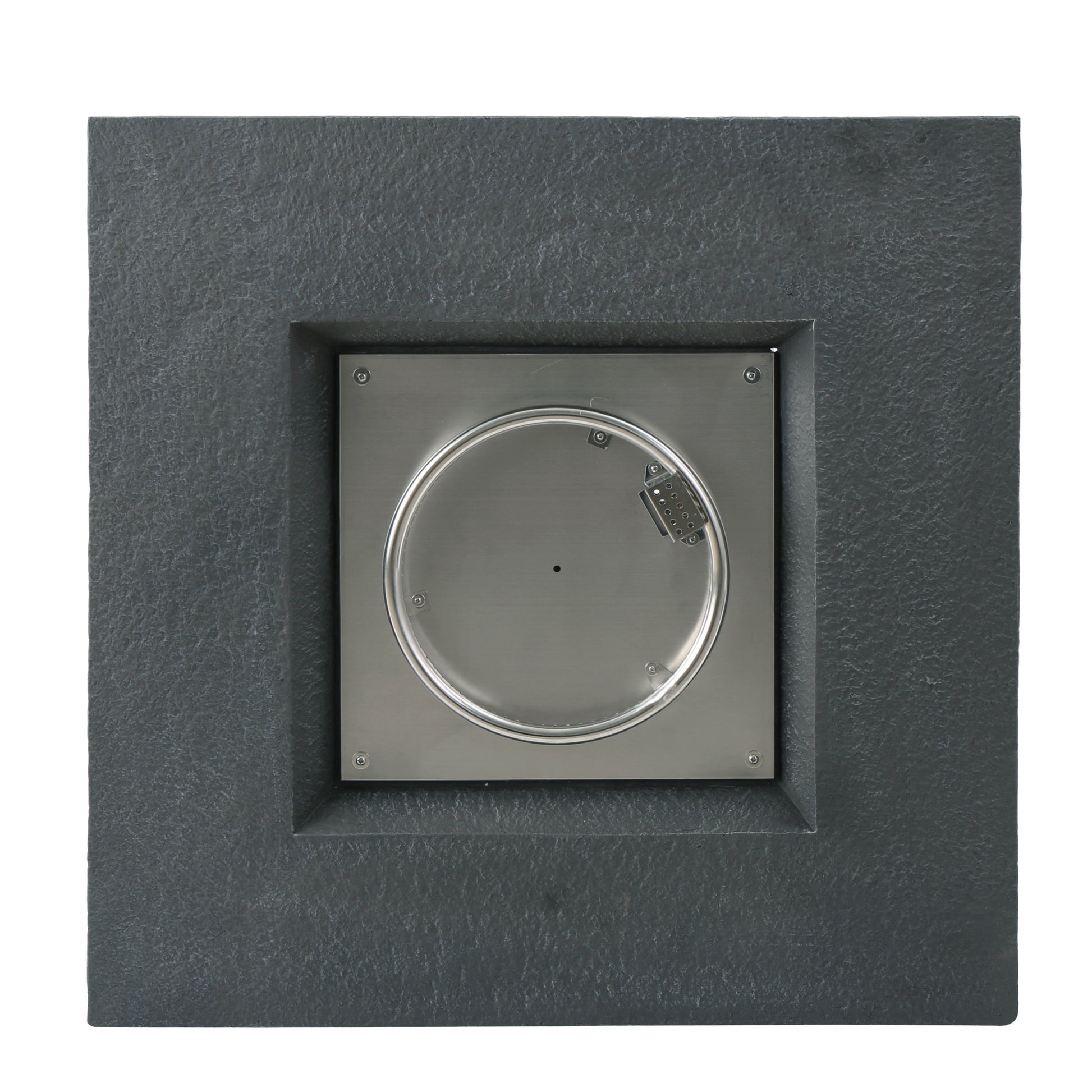 32" Stone Square Mgo Fire Pit 40000 Btu Stone Gray Magnesium Oxide