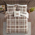 Plush To Sherpa Down Alternative Comforter Set King Multicolor Polyester