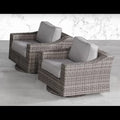 Elegant Fully Assembled Swivel Patio Chair With Luxurious Cushions Perfect For Outdoor Relaxation Grey,Grey Mix Wicker