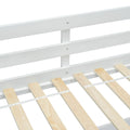 Twin Size High Loft Bed With Inclined Ladder, Guardrails,White Twin White American Design Pine