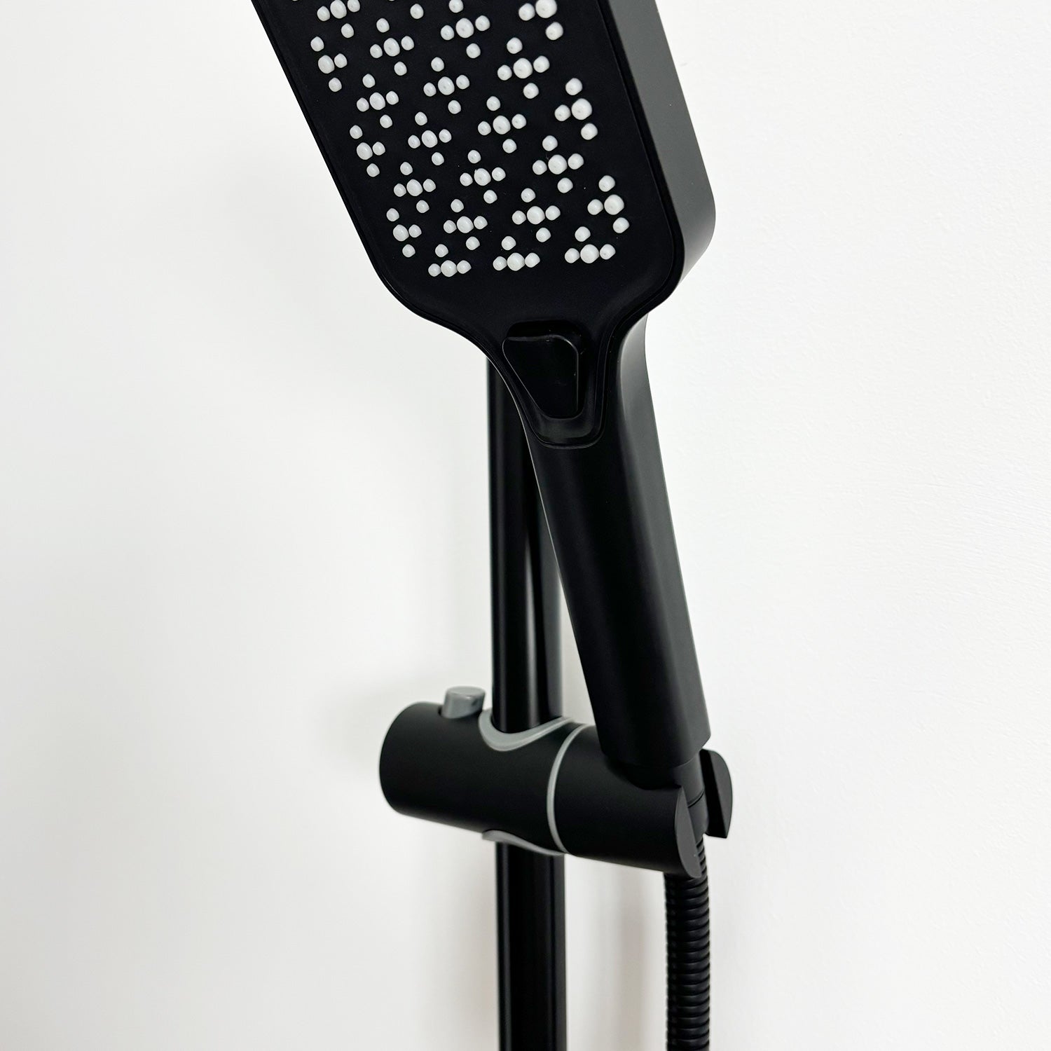 Handheld Shower With Slide Bar And Hose Matte Black Stainless Steel