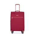 4 Piece Set 16 20 24 28 ,Softshell Suitcase Spinner Wheels Terylene Luggage Sets Carry On Suitcase Luggage Lightweight Durable Suitcasewine Red Wine Red Polyester