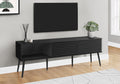 Tv Stand, 72 Inch, Media Entertainment Center, Storage Cabinet, Console, Storage Shelves, Bedroom, Living Room, Black Laminate, Contemporary, Modern Black 70 79 Inches Solid Wood Mdf