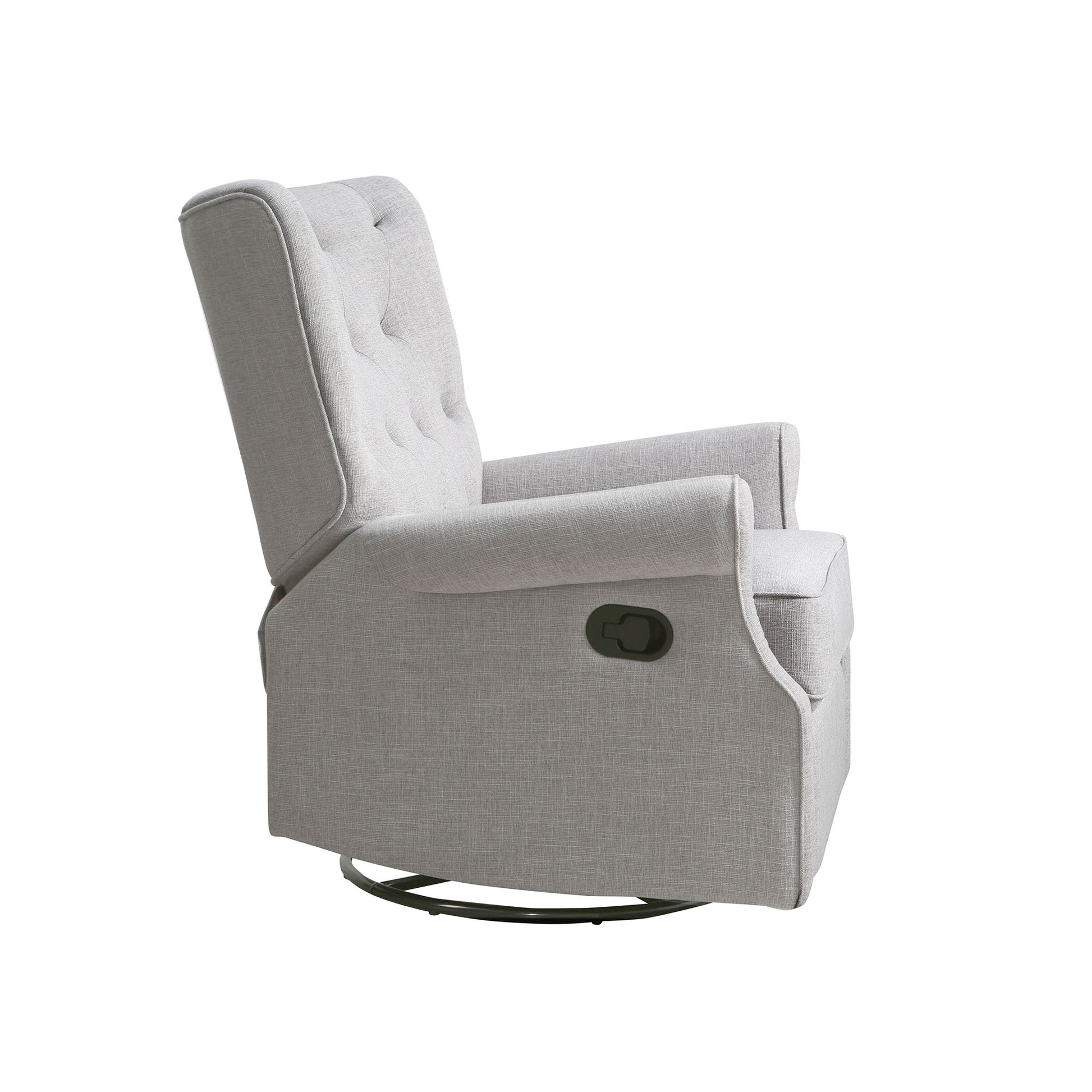 Alice Wingback Recliner In Linen Grey Grey Fabric