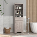 Alaskan Linen Cabinet, One Drawer, Single Door Cabinet 1 Gray 1 5 18 To 23 In 36 To 59 In Bathroom Freestanding Contemporary 10 15 Inches Melamine Engineered Wood