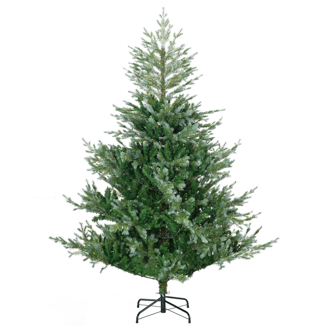 Homcom 6Ft Artificial Christmas Tree Holiday D Cor With 795 Branches, Auto Open, Steel Base, Wide Shape, Easy To Shape Branches Green Plastic