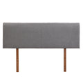 Grey Curved Adjustable Headboard King Grey Linen