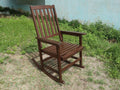 Acacia Indoor Rocking Chair, Outdoor Solid Wood Patio Furniture Style Brown Brown Acacia Wood