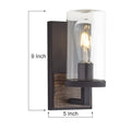 1 Outdoor Wall Light Walnut Outdoor Lighting Steel Steel