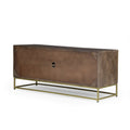 Tv Stand Walnut Gold 40 49 Inches Wood