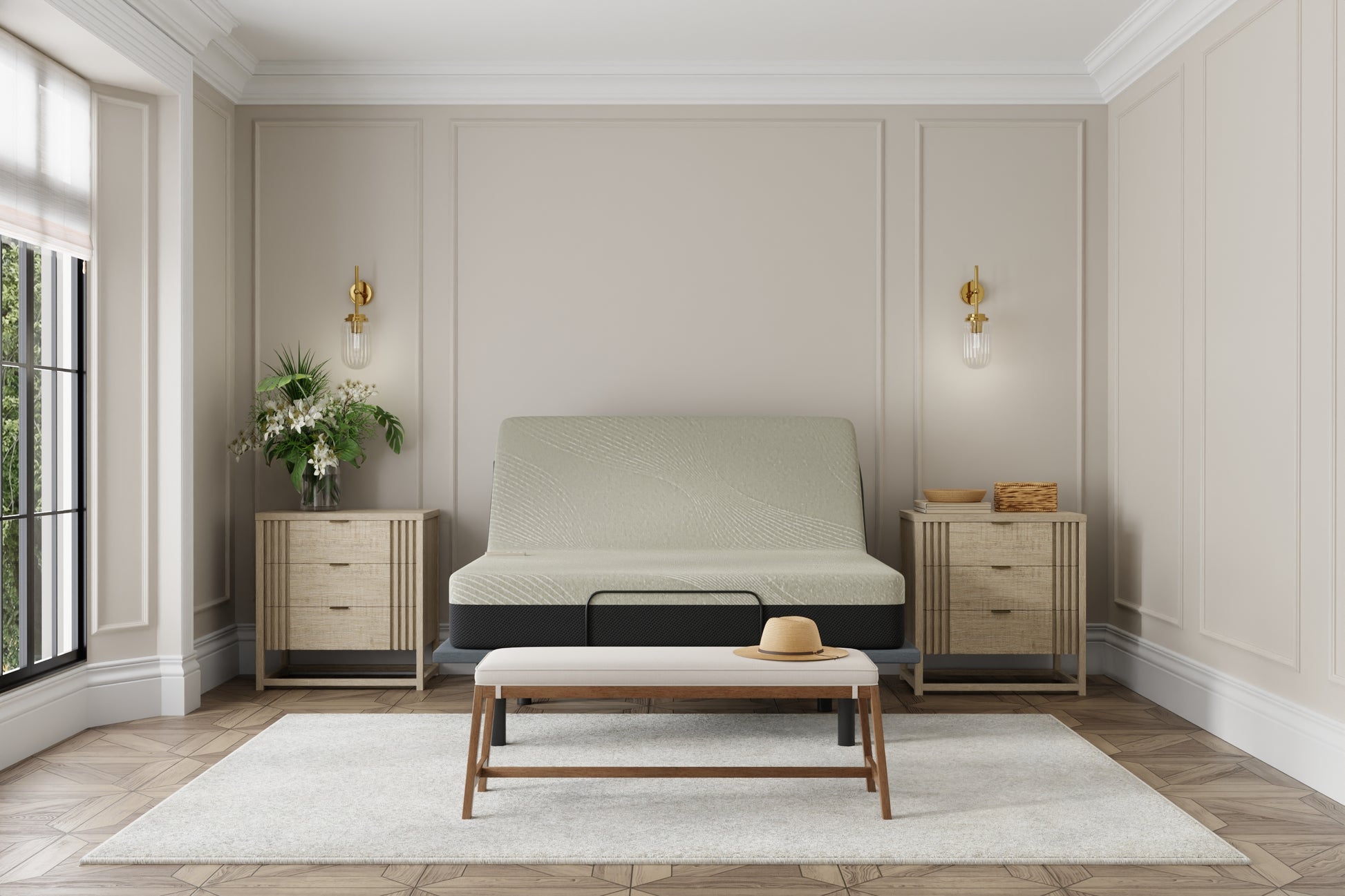 Gel Comfort 8" Queen Firm Mattress Black Gray Foam Queen