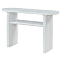 Elegant Minimalist Console Table With Rounded Edges And Sturdy Shelf Design For Entryway, Living Room Antique White Antique White Solid Wood Mdf