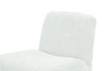 Comfy Accent Chair, Upholstered Slipper Chair, Armless Chair With Wood Legs And Soft Fabric For Living Room, Bedroom, White White Foam Wood Fabric
