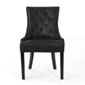 Cheney Dining Chair Kd Mp2 Set Of 2 Black Microfiber