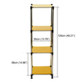 Korean Yellow 4 Tier Heavy Duty Stainless Steel Storage Shelving Unit, 100Lbs Shelf 49