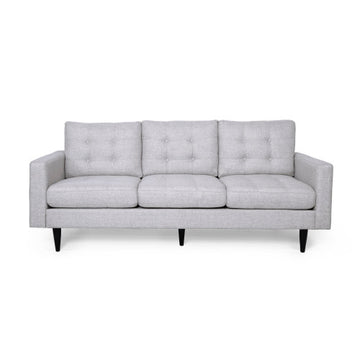 3 Seater Sofa Beige Fabric 3 Seat