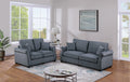 Classic Living Room 2Pc Sofa Set Dark Gray Corduroy Sofa Loveseat W Pillows Square Arms Plush Couch Dark Gray Primary Living Space Cushion Back Classic,Contemporary,Modern Rubberwood Rolled Arms Corduroy 4 Seat