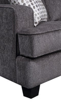 Andie Gray Sofa Gray Foam Engineered Wood 3 Seat