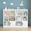 Kids Bookcase, Bookshelf With 6 Compartments, Freestanding Shelves And Cube Organizer, For Bedroom Living Room Office Closet School In White White Mdf