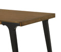 Walnut And Black Extendable Dining Table With 2 Leaf Walnut Black Seats 6 Dining Room Modern Rectangular Wood Metal