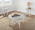 Paisley End Table White White Wood