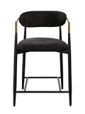 Jaramillo Counter Height Chair Assembled , Black Fabric & Black Finish Dn02716A Black Wood Metal