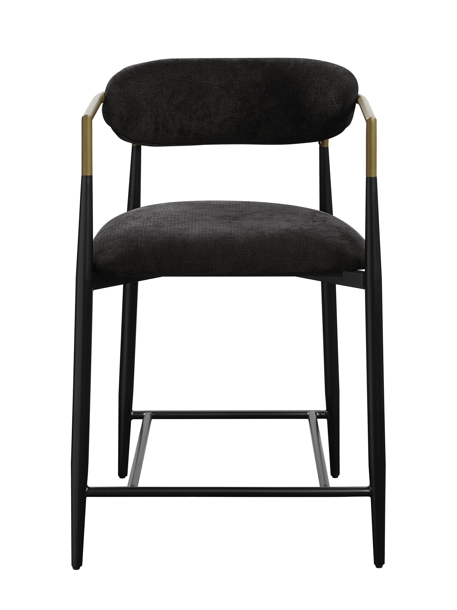 Jaramillo Counter Height Chair Assembled , Black Fabric & Black Finish Dn02716A Black Wood Metal