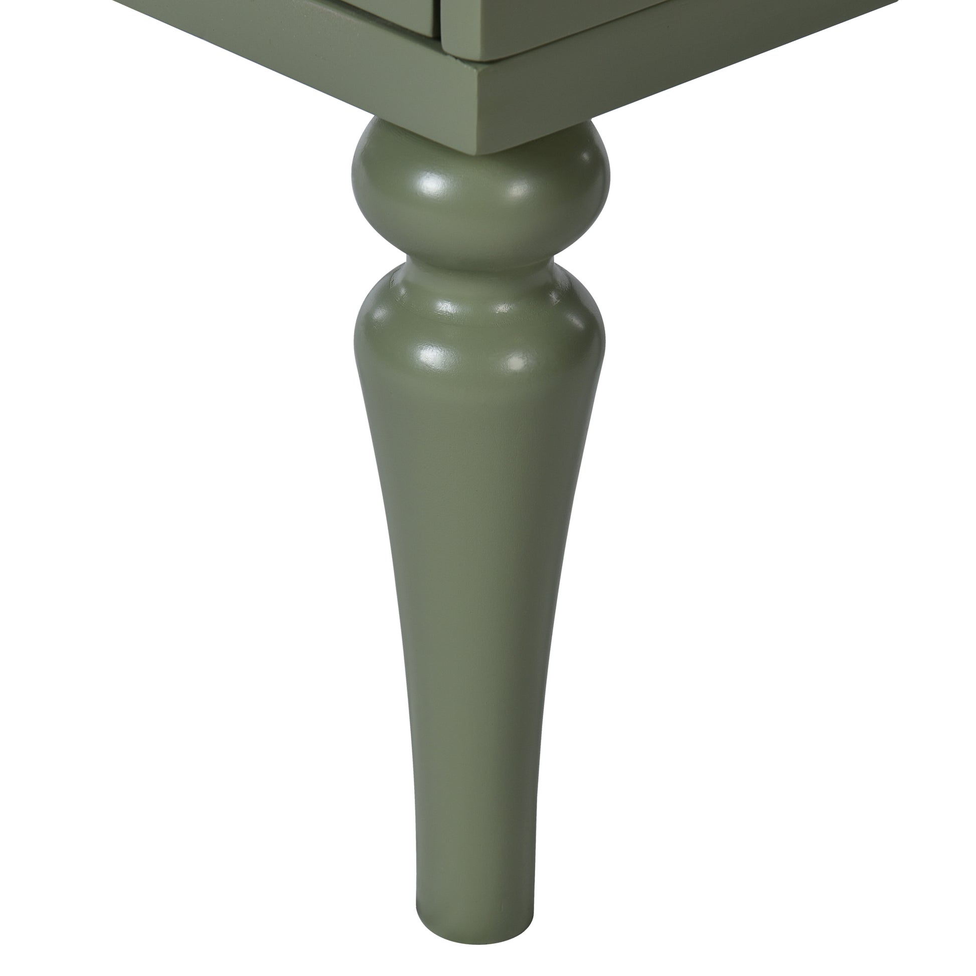 Retro Style 30'' Bathroom Vanity With Resin Sink Combo, Freestanding Single Vanity With 2 Drawers, Solid Wood Frame Bathroom Storage Cabinet, Green Green Bathroom Retro Solid Wood Mdf Resin