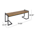 Hopkins Industrial Wood And Metal Bench Teak Acacia Wood