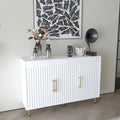 3 Door Large Storage Sideboard With Gold Handles For Kitchen, Dining Room And Living Room.55.12