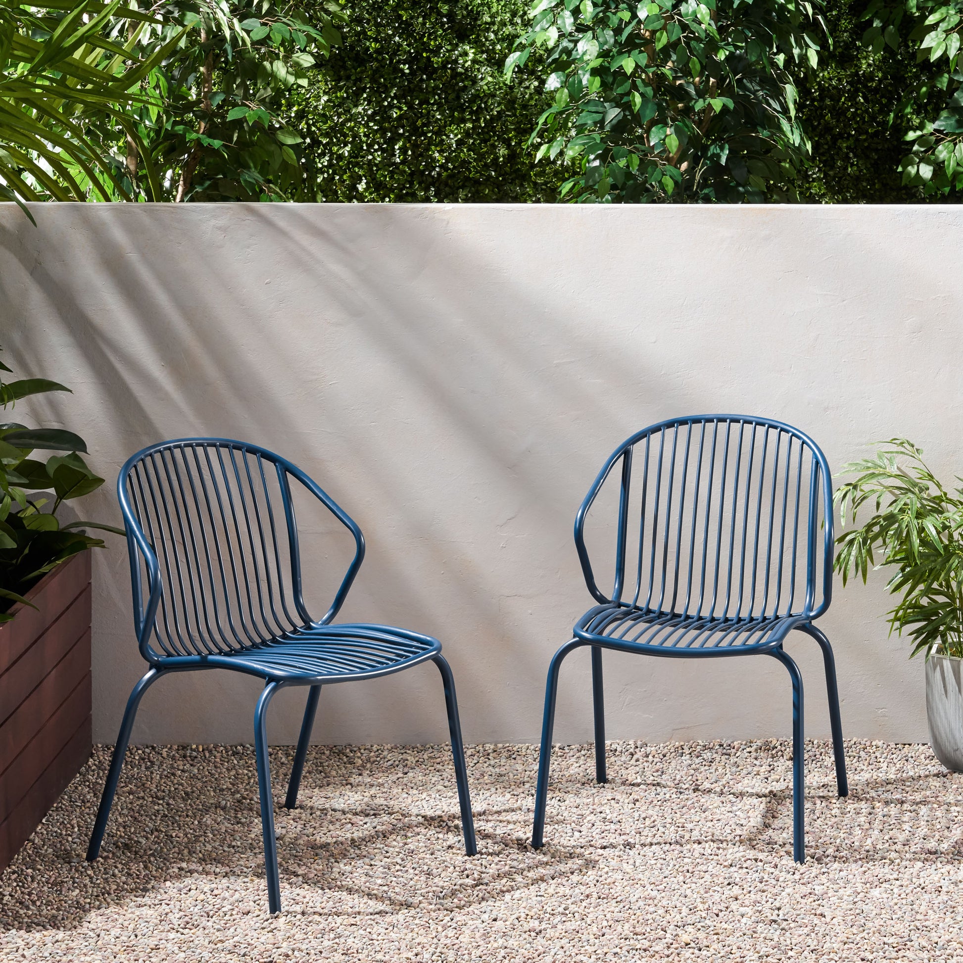 Boston Chair Navy Blue Iron