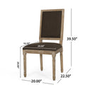 Dining Chair Brown Fabric