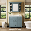 36'' Bathroom Vanity with Medicine Cabinet, Modern 2-blue-2-bathroom-freestanding-french