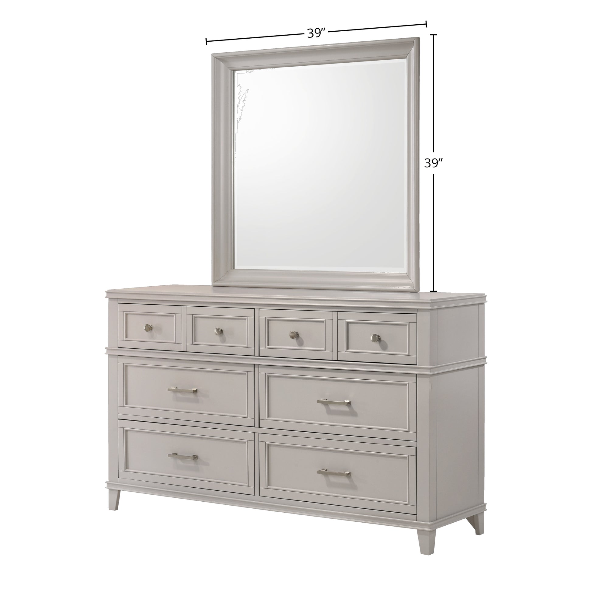 Gray Square Mirror Gray Solid Wood Mdf Glass