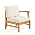 Perla 3 Seater Sofa And Table Set, Cream Cream Acacia Wood