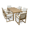 Patio Dining Set Outdoor Dining Table and Chair Set yes-light teak-weather resistant frame-water