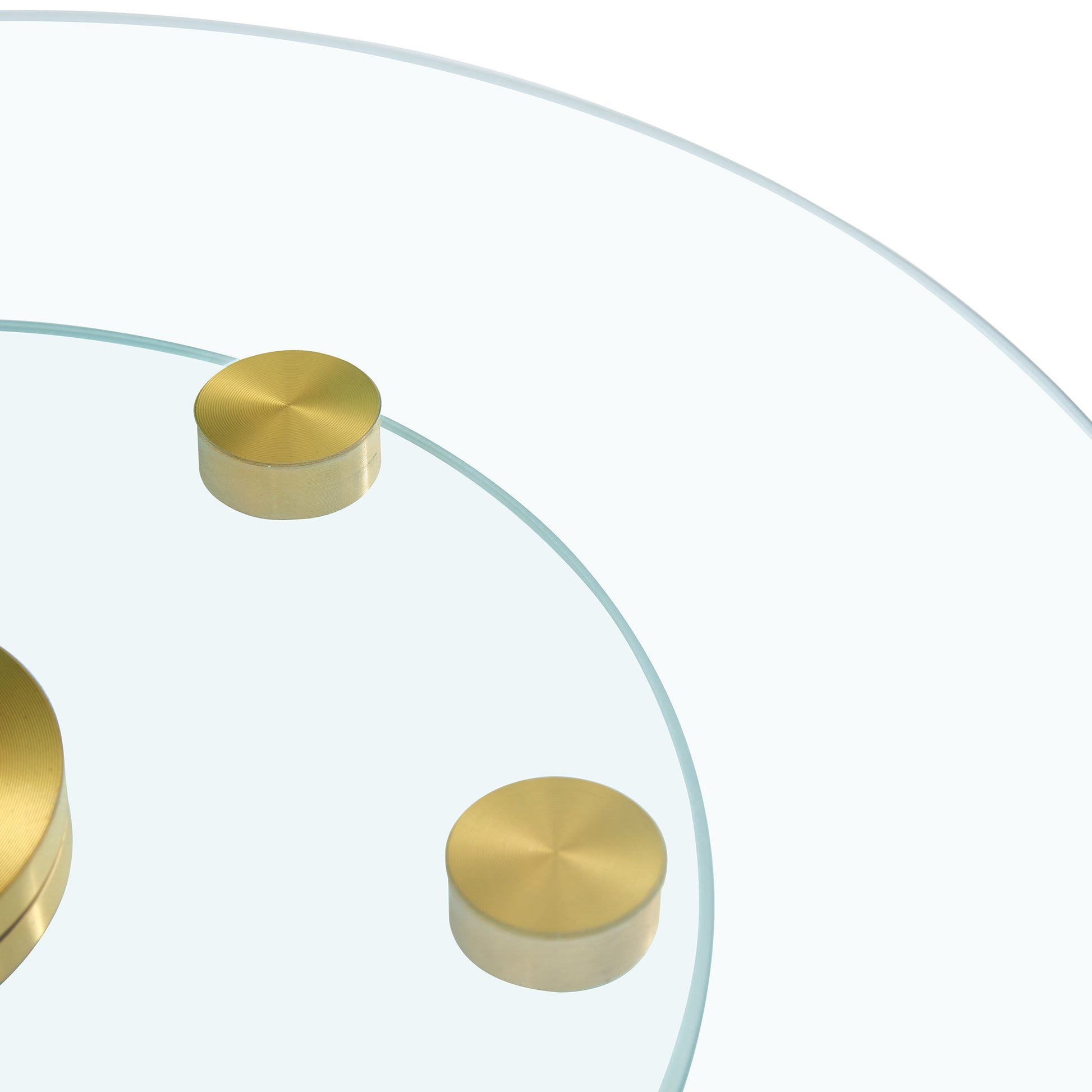 Double Layer Rotatable Round Glass.The Rotatable Design Makes It More Convenient To Retrieve And Place Items.The Upper Glass Has A Diameter Of 30.3 Inches, While The Lower Glass15 Inches.
