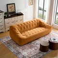 Wks10O Orangeset Sofa, Durable Fabric, Solid Wood Frame Orange Fabric 2 Seat