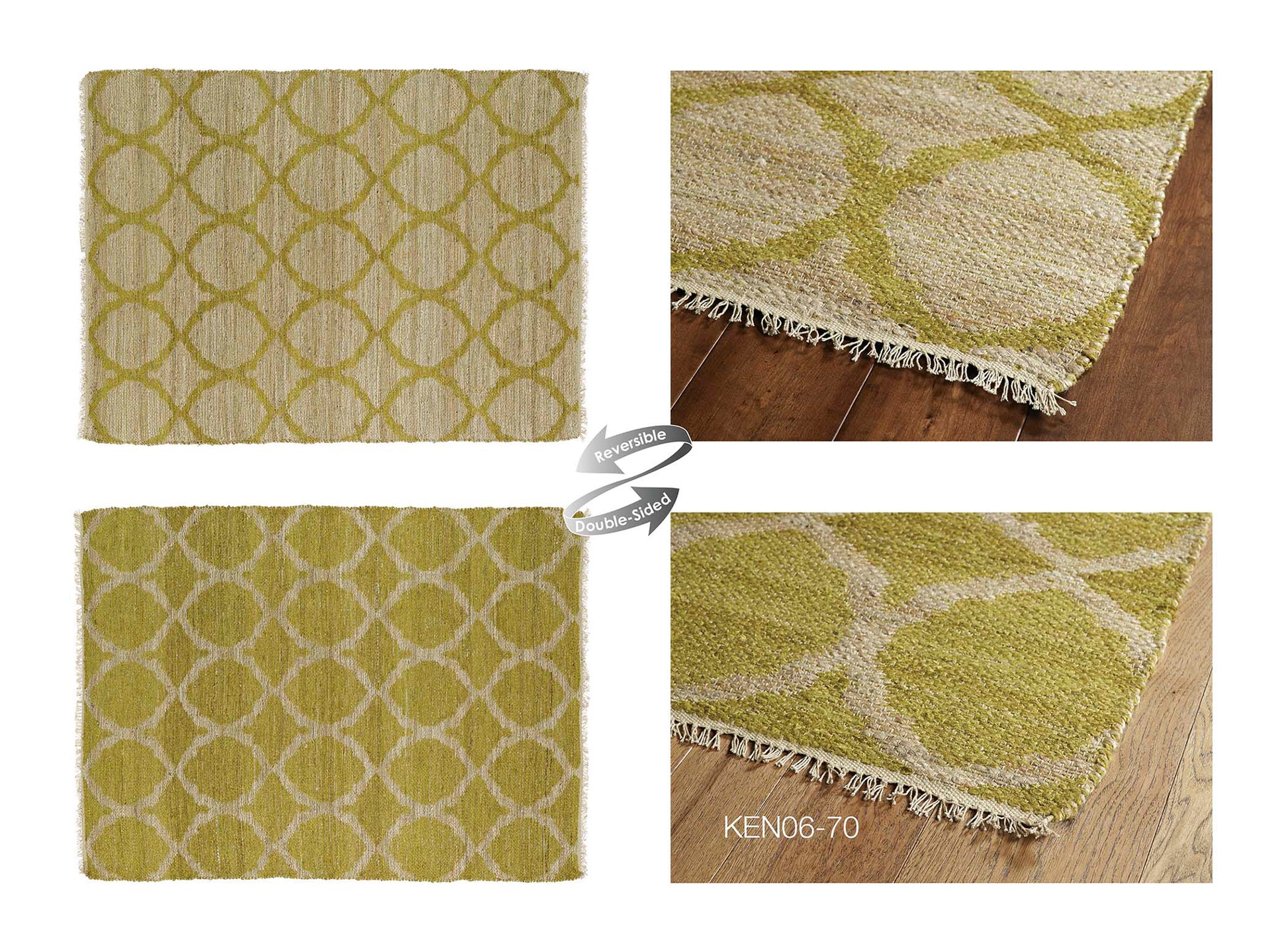 Casual, Contemporary, Modern, Transitional, Kids, Textured Loop Pile 7'6" X 9' Rectangle Area Rug Light Green Jute