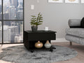 Portland Lift Top Coffee Table Black Contemporary Freestanding Pine Drawers Coffee & End Tables Rectangular Melamine Engineered Wood