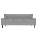 78.75'' 3 Seater Sofa, Button Tufted Backrest With Comfy Cushion, Mid Century Modern Couches For Living Room, Upholstered Comfy Sofa Couch For Bedroom, Apartment Grey Polyester 3 Seat