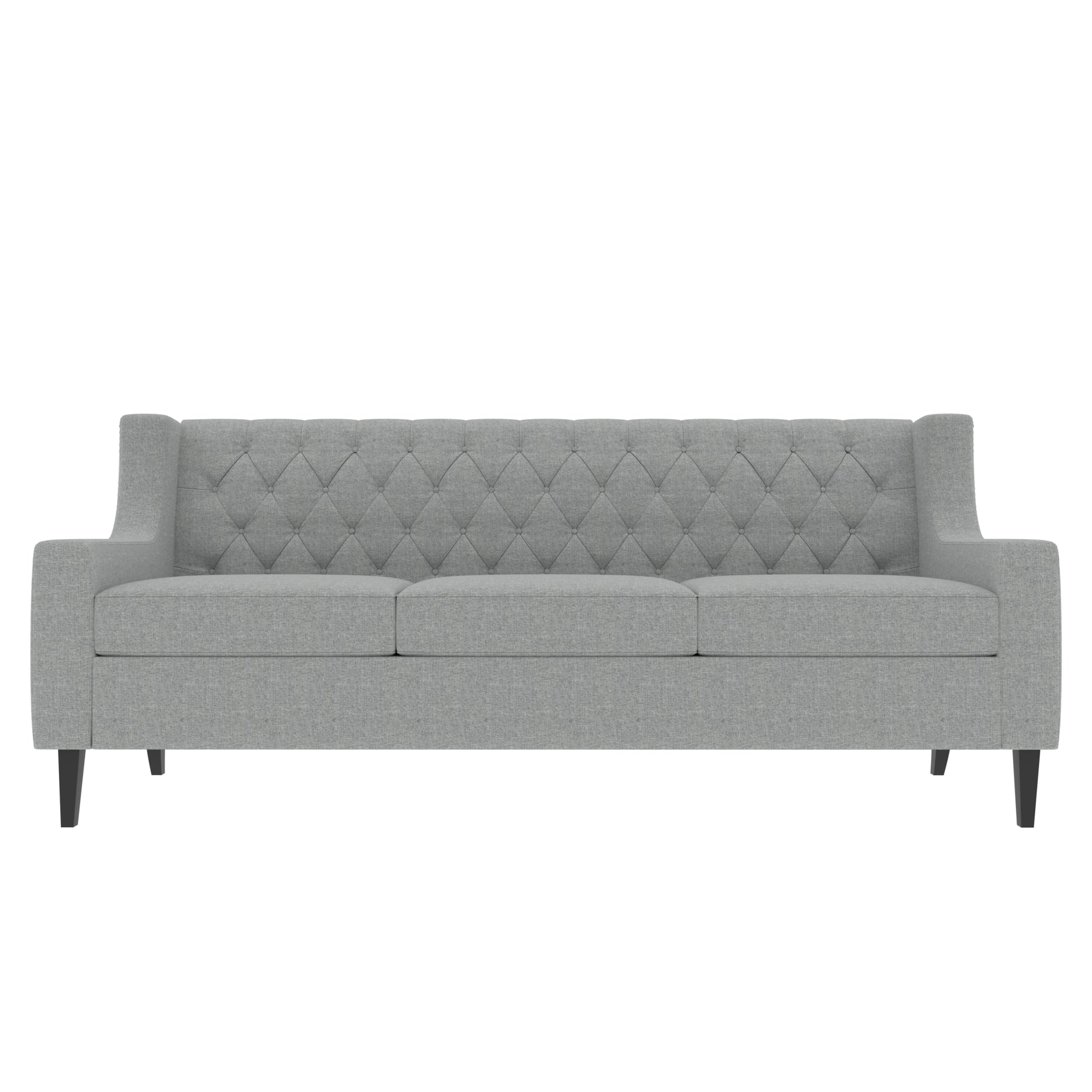 78.75'' 3 Seater Sofa, Button Tufted Backrest With Comfy Cushion, Mid Century Modern Couches For Living Room, Upholstered Comfy Sofa Couch For Bedroom, Apartment Grey Polyester 3 Seat