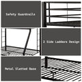Limbra Sandy Black Finish Twin Xl Queen Bunk Bed Black Metal
