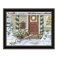 Holiday Porch Black Framed Wall Art For Living Room, Farmhouse Wall Art Print For Home Decor, Bedroom Wall Art By Pam Britton Multicolor Wood Paper