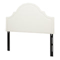 Catherine Upholstered Queen Headboard, Antique White Woven Antique White Foam Fabric