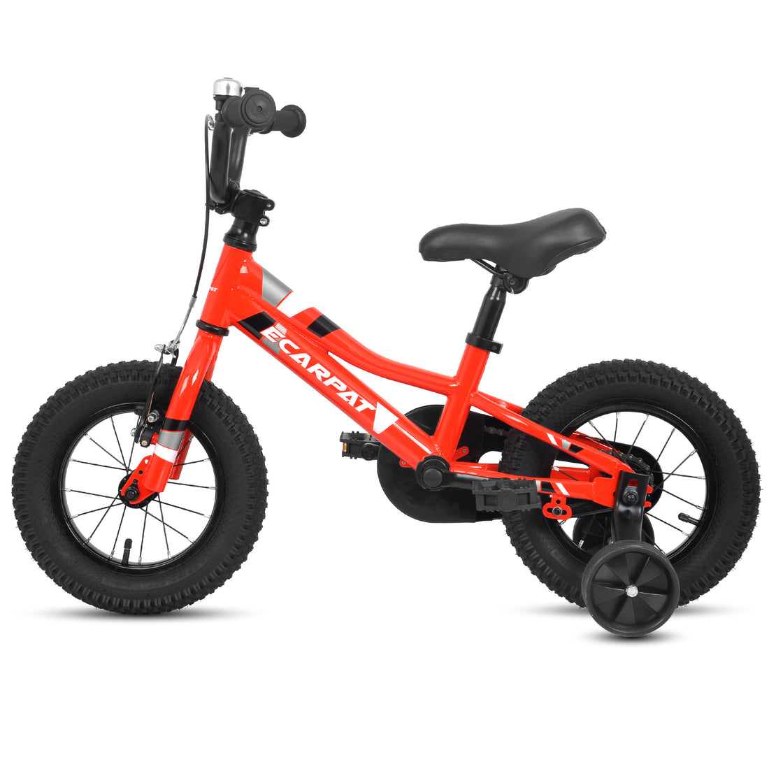 A12117 Ecarpat Kids' Bike 12 Inch Wheels, 1 Speed Boys Girls Child Bicycles For2 3Years, With Removable Training Wheels Baby Toys, Front V Brake, Rear Holding Brake Red Classic 1 To 2 Years Carbon Steel Outdoor