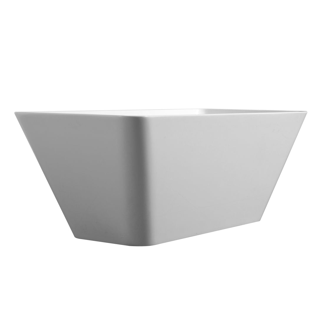 67" X 30" Acrylic Rectangular Freestanding Bathtub, Contemporary Soaking White Tub With Brushed Nickel Overflow And Pop Up Drain, Cupc Certified, Glossy White Yy032 168 66 W S Gloss White Rectangle